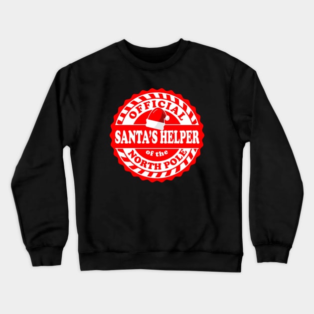 Official Santa's Helper of the North Pole logo design Crewneck Sweatshirt by JDawnInk